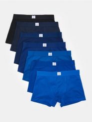 Bokserki 7 pack - granatowy. Niebieskie bokserki męskie Sinsay, l, bez wzorów. Za 59.99 zł.