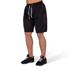 Functional Mesh Szorty - Czarny/Czerwony-L. Czerwone szorty sportowe męskie GORILLA WEAR, bez wzorów, z meshu, sportowe. Za 189.00 zł.