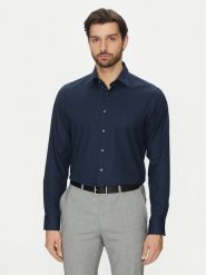 Michael Kors Koszula MD0MD91514 Granatowy Slim Fit. Niebieskie koszule męskie Michael Kors, m, bez wzorów, z bawełny, bez kołnierzyka, bez ramiączek. Za 299.99 zł.