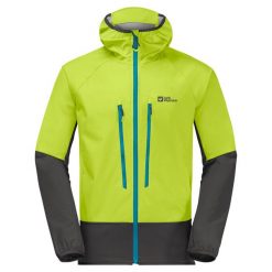 Kurtka turystyczna męska Jack Wolfskin Alpspitze Recco softshell. Zielone kurtki softshell męskie Jack Wolfskin, m, bez wzorów, z poliamidu, bez kaptura. W wyprzedaży za 453.00 zł.
