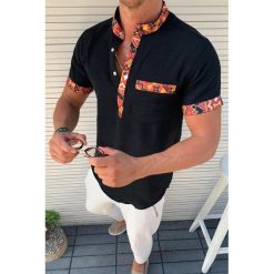 Koszulka męska ESCOBAR BLACK. Czarne t-shirty męskie Koszulka męska ESCOBAR BLACK, l, bez wzorów, bez kołnierzyka, bez ramiączek. W wyprzedaży za 39.00 zł.