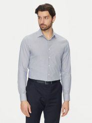 Michael Kors Koszula MK0DS01293 Niebieski Slim Fit. Niebieskie koszule męskie Michael Kors, m, bez wzorów, z bawełny, bez kołnierzyka, bez ramiączek. Za 269.99 zł.
