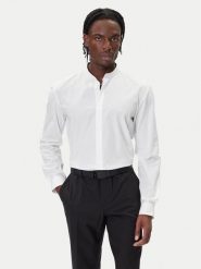 HUGO Koszula Kaleb 50551253 Biały Slim Fit. Białe koszule męskie Hugo, m, bez wzorów, z bawełny, bez kołnierzyka, bez ramiączek. Za 319.99 zł.
