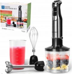 Blender Aigostar 1000W Hand Blender Set Stainless Steel Silvery and Black VDE / Buckle. Blendery Aigostar. Za 144.02 zł.