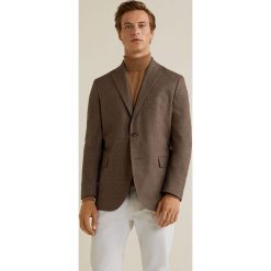 Mango Man - Marynarka Buckeye. Brązowe marynarki męskie Mango Man, z bawełny. Za 349.90 zł.