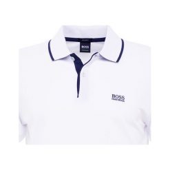 BOSS ATHLEISURE PEOS Koszulka polo white. Białe koszulki polo męskie BOSS ATHLEISURE, z bawełny, polo. Za 379.00 zł.