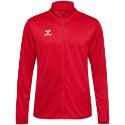 Bluza hmlESSENTIAL TRACK JACKET. Czerwone bluzy nierozpinane męskie HUMMEL, xl, bez wzorów, sportowe, bez ramiączek, bez kaptura. Za 169.00 zł.