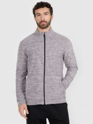 4F Polar ze stójką regular męski - szary XL. Szare bluzy z polaru męskie 4f, m, bez wzorów, z dzianiny, klasyczne, bez ramiączek, bez kaptura. W wyprzedaży za 99.99 zł.