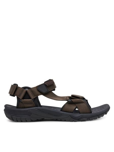 Jack Wolfskin Sandały Lakewood Ride Sandal M 4019021 Brązowy. Brązowe sandały męskie Jack Wolfskin, z materiału, bez zapięcia. Za 209.99 zł.