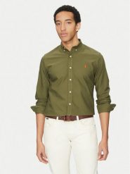 Polo Ralph Lauren Koszula 710960643001 Khaki Slim Fit. Brązowe koszule męskie Polo Ralph Lauren, m, bez wzorów, z bawełny, bez kołnierzyka, bez ramiączek. Za 449.99 zł.