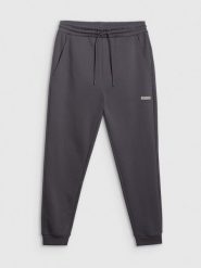 4F Spodnie dresowe joggery męskie 4F x Robert Lewandowski - szare XL. Szare długie spodnie sportowe męskie 4f, z aplikacjami, z dresówki, na fitness i siłownię. Za 189.99 zł.