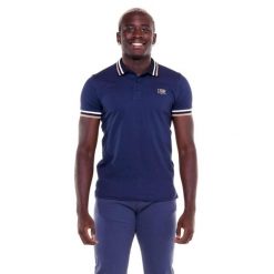 Koszulka polo z bawełna na co dzień na siłownię. Niebieskie koszulki polo męskie LEONE 1947 APPAREL, m, bez wzorów, z bawełny, biznesowe, bez kołnierzyka, bez ramiączek. W wyprzedaży za 112.15 zł.