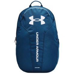 Plecak sportowo-turystyczny dla dorosłych Hustle Lite Backpack pojemność 24 L. Niebieskie plecaki męskie Under Armour, bez wzorów. Za 139.99 zł.
