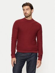 Selected Homme Sweter Tion 16095640 Czerwony Regular Fit. Czerwone kardigany męskie Selected Homme, m, bez wzorów, z bawełny, bez ramiączek. Za 119.99 zł.